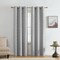 Threadmade Home Kendal Geometric Embroidered Blackout Window Curtain Panel, Set of 2, Gray - 37"W x 63"L